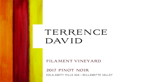 Terrence David Pinot Noir Filament Vineyard